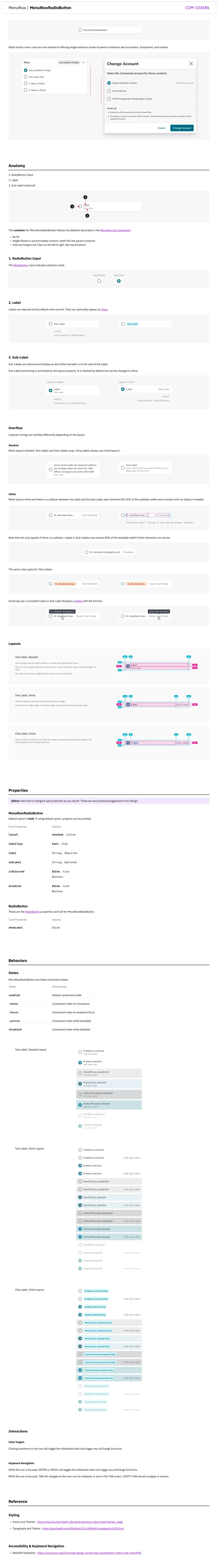 MenuRowRadioButton documentation